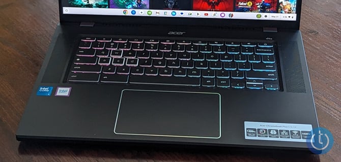 Acer Chromebook Plus 516 GE RGB keyboard