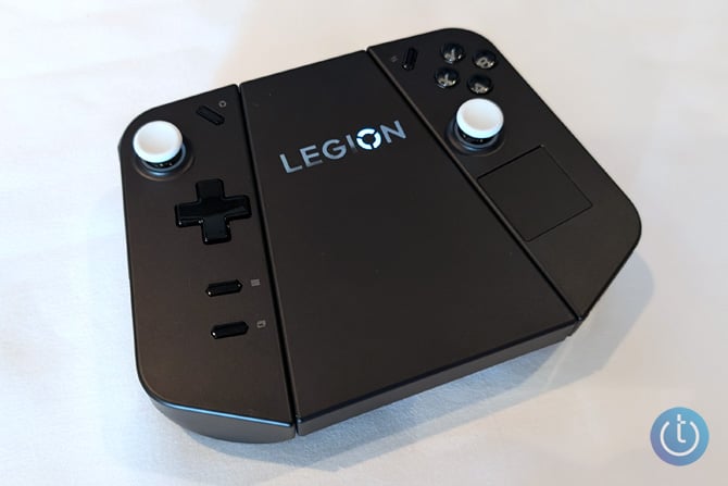 Lenovo Legion Go Connector shown with both controllers attached.