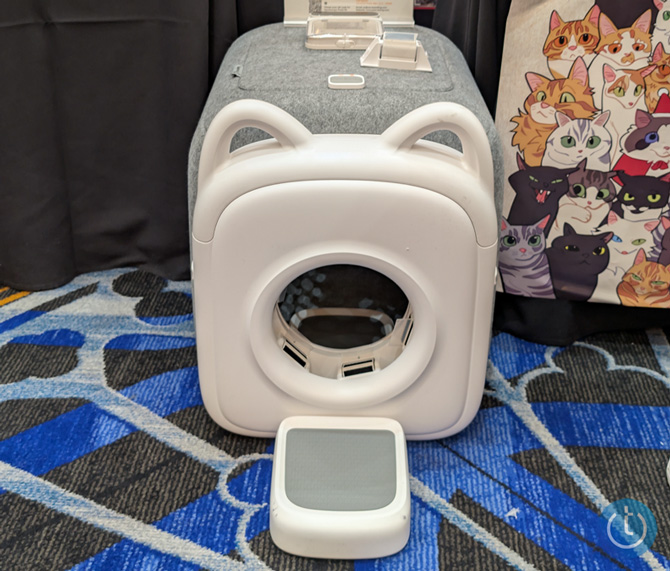 The PawSwing sits on the show floor at CES Unveiled.