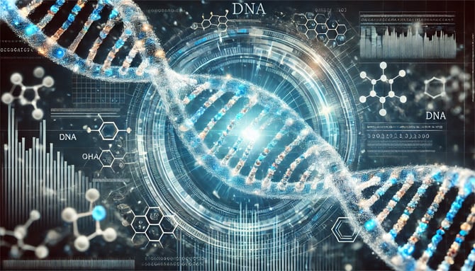 Concept drawing of DNA helix