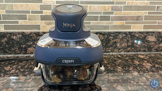 Ninja Crispi is shown on a kitchen counter