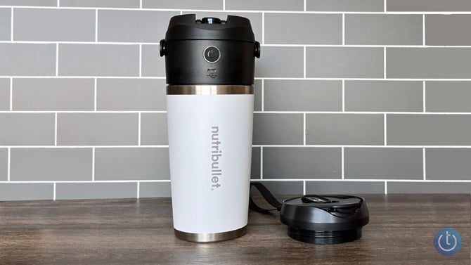 Nutribullet Flip is shown with the travel lid.