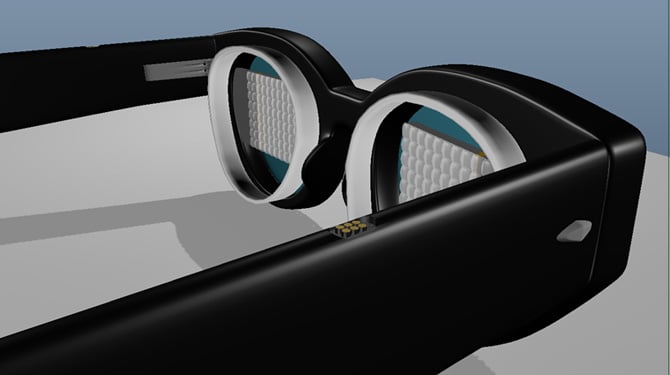 SolidddVision glasses prototype lens system from the inside