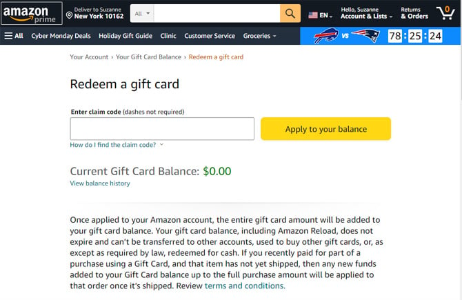Gift Cards, Purchase and Balance Look-up