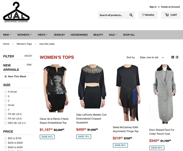clothing sale sites