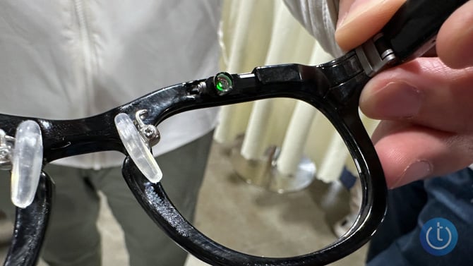 Closeup of the microdisplay inside the Halliday Smart Glasses