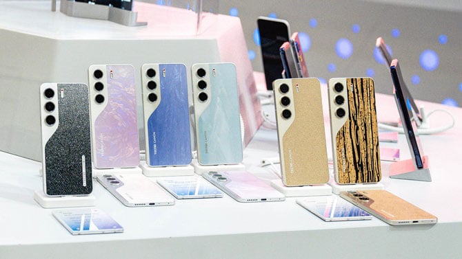 The Tecno Camo 40 Series phones on display at MWC 2025